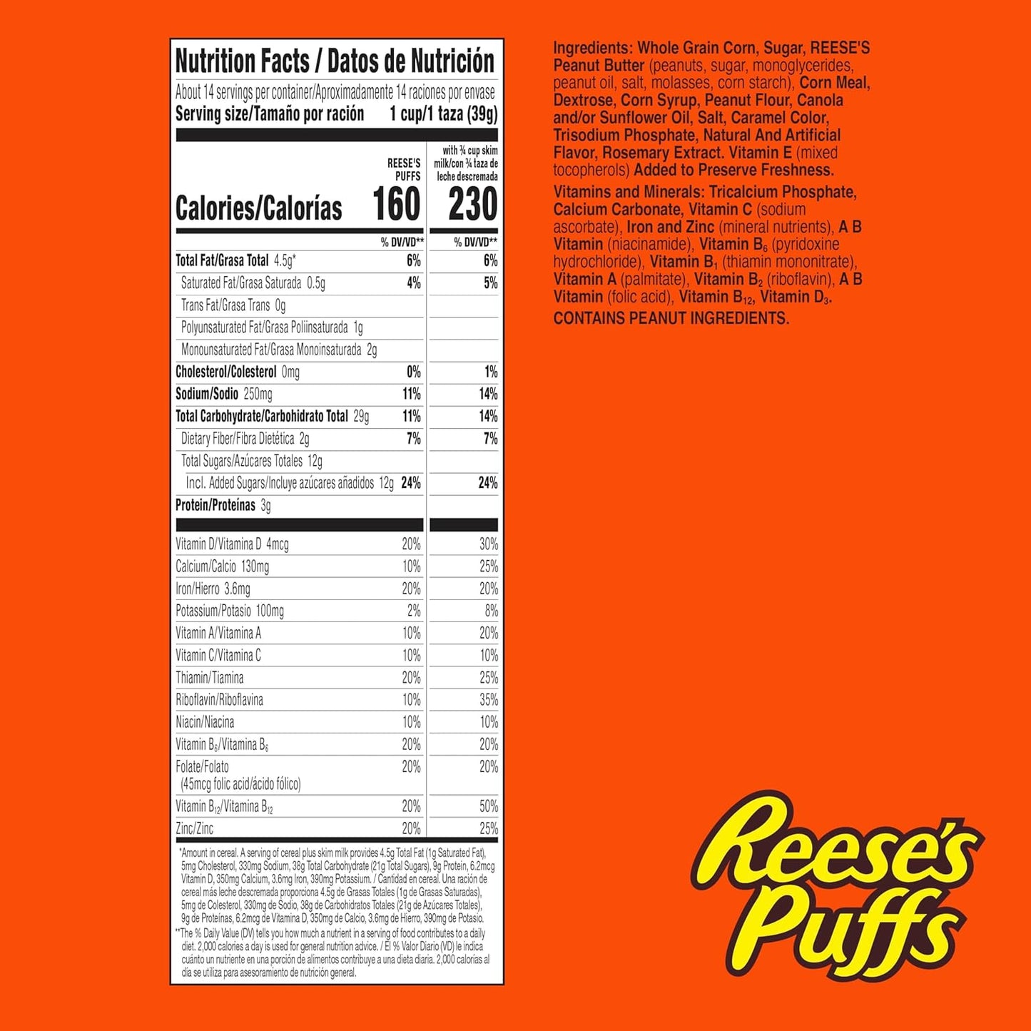 REESE'S_PUFFS_Peanut_Butter_Lovers_Breakfast_Cereal,_Made_with_Whole_Grain_and_Real_REESE'S_Peanut_Butter,_Family_Size,_19.7_oz