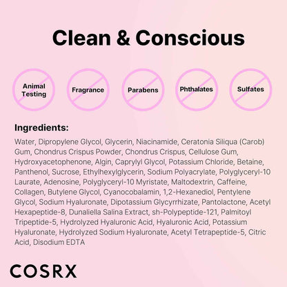 COSRX Pink Collagen Lifting Glow Hydrogel Face Masks Skincare, Collagen Face Mask, Travel Essentials, Overnight Face Mask, Korean SkinCare