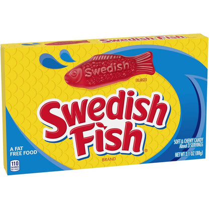 SOUR PATCH KIDS Original Candy, SOUR PATCH KIDS Watermelon Candy & SWEDISH FISH Candy Variety Pack, Easter Candy, 15 Movie Theater Candy Boxes