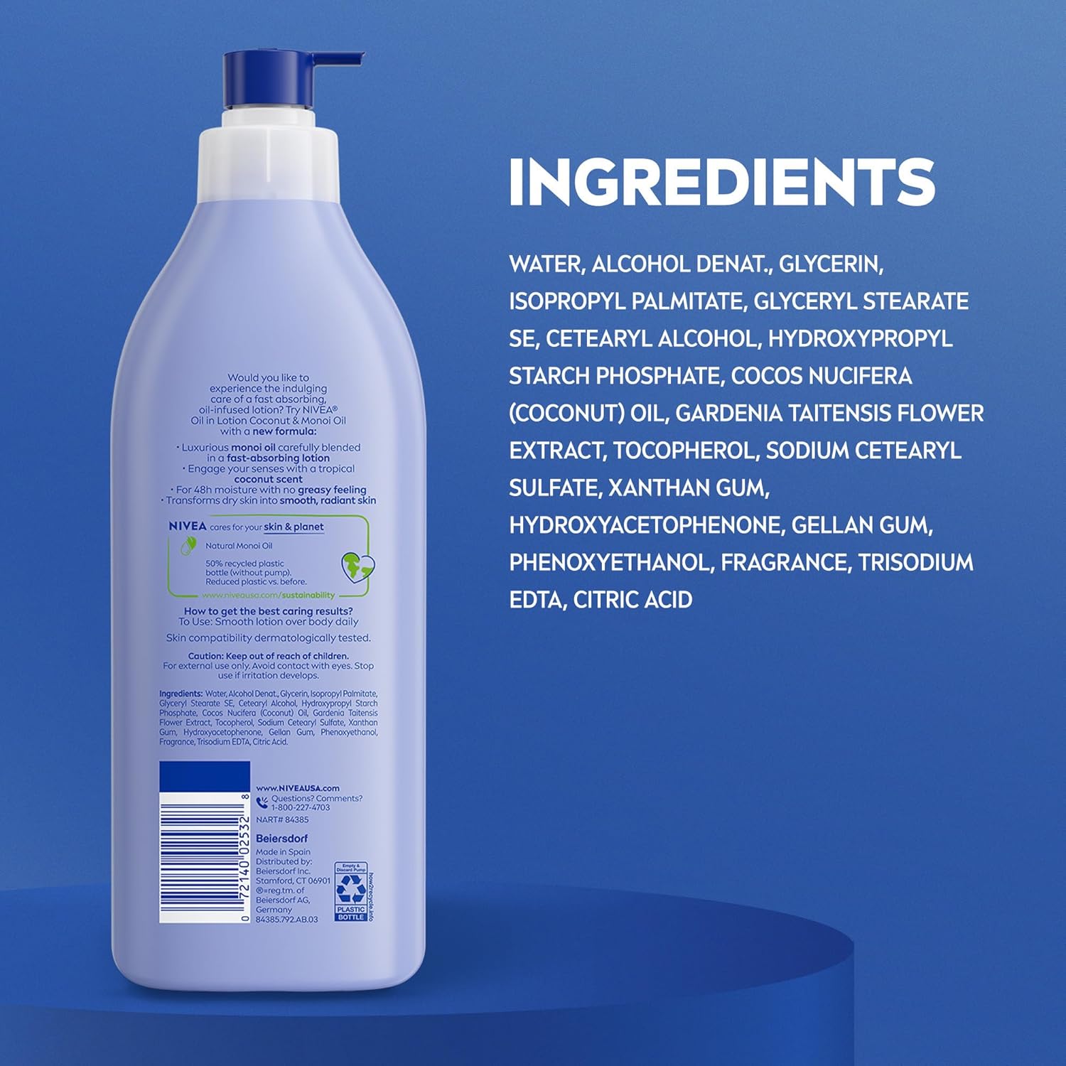 NIVEA_Oil_Infused_Lotion_Coconut_and_Monoi_Oil_Body_Lotion_for_Women,_Fast-Absorbing_and_Non-Greasy_Coconut_Scented_Lotion_Moisturizes_for_48_Hours,_16.9_Fl_Oz_Pump_Bottle