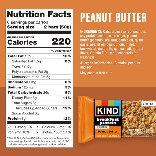 KIND_Breakfast_Protein_Bars,_Peanut_Butter,_Gluten_Free,_Low_Sodium,_Healthy_Snacks,_8g_Protein,_6_Count_(6_Packs_of_2_Bars)