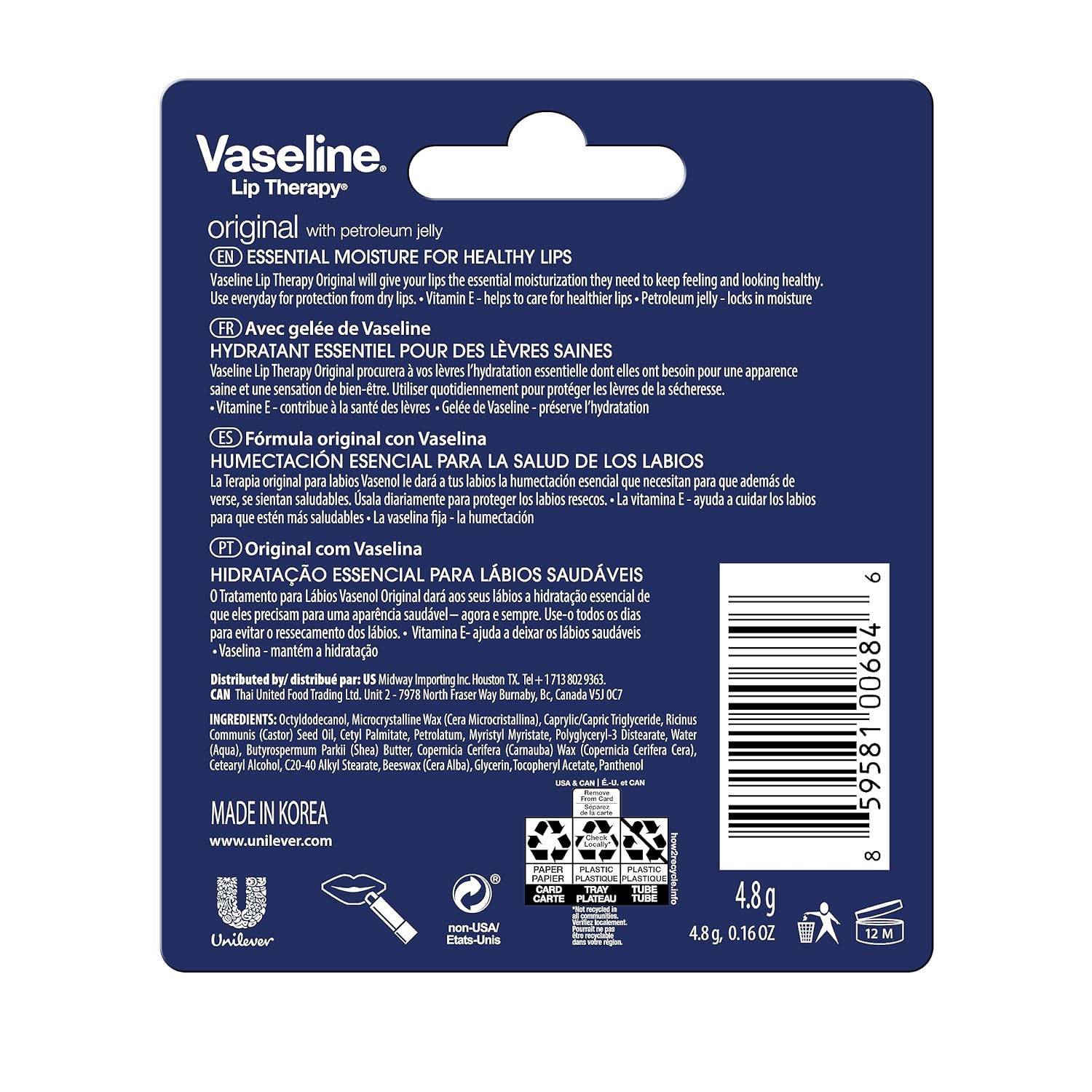 Vaseline_Lip_Therapy_Care_Original,_Fast-Acting_Nourishment,_Ideal_for_Chapped,_Dry,_Cracked,_or_Damaged_Lips,_Lip_Balm,_0.16_Ounce_(Pack_of_4)