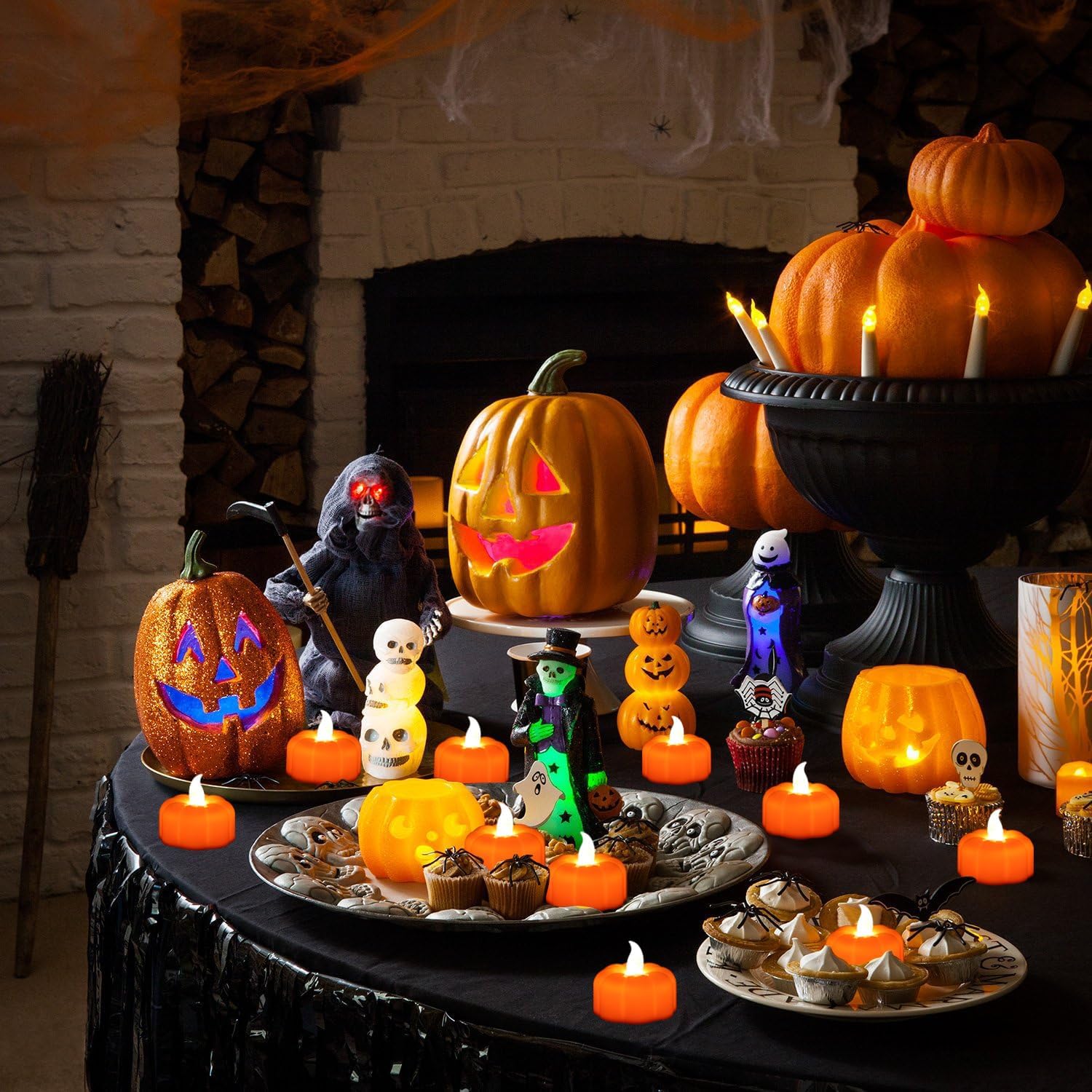 Fall_Decorations_for_Home_Pumpkin_Tea_Lights,_12_Pack_LED_Orange_Pumpkin_Lights_Flameless_Candles_Battery_Operated,_Halloween_Thanksgiving_Flickering_Tealight_Candle_for_Home_Table_Indoor_Party_Decor