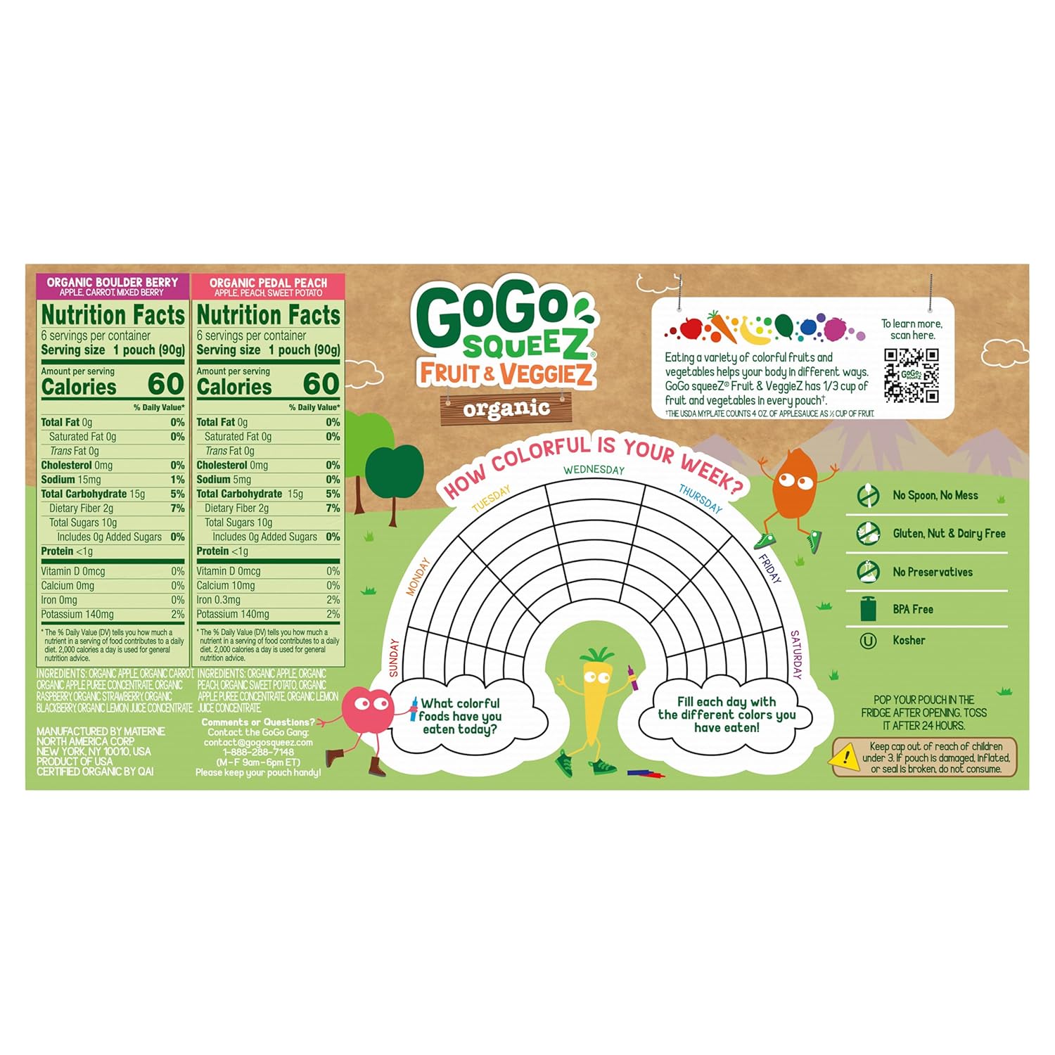 GoGo_squeeZ_Organic_Fruit_&_veggieZ_Applesauce_and_Puree_Variety_Pack,_Pedal_Peach_and_Boulder_Berry,_3.2_oz_(Pack_of_12),_Unsweetened_Snacks_for_Kids,_BPA_Free_Pouches
