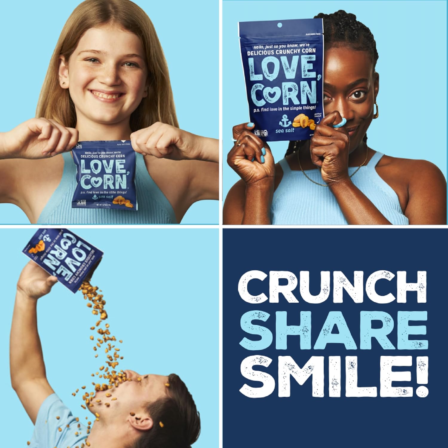 LOVE_CORN_Sea_Salt_|_Delicious_Crunchy_Corn_Natural_Snack_|_4_Ounce_x_1_Bag_|_Non-GMO,_Low-Sugar,_Gluten-Free,_Plant_Based,_Vegan,_Low_Sugar