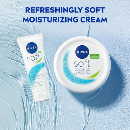 NIVEA_Soft_Refreshingly_Soft_Moisturizing_Cream,_Lightweight_Body_Moisturizer_for_Face,_Body_and_Hands,_Body_Cream_Enriched_with_Jojoba_Oil_and_Vitamin_E,_16_Oz_Jar