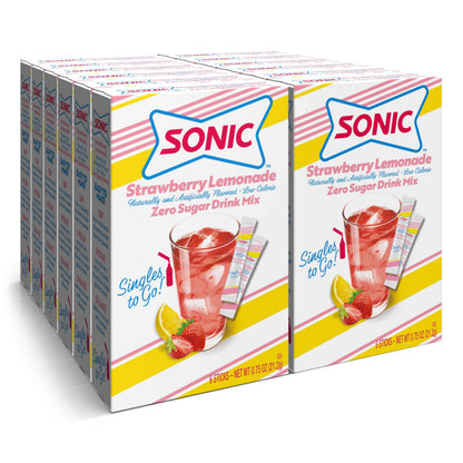 Sonic Singles To Go Powdered Drink Mix, 6 Sticks Per Box, 12 Boxes (72 Sticks Total)
