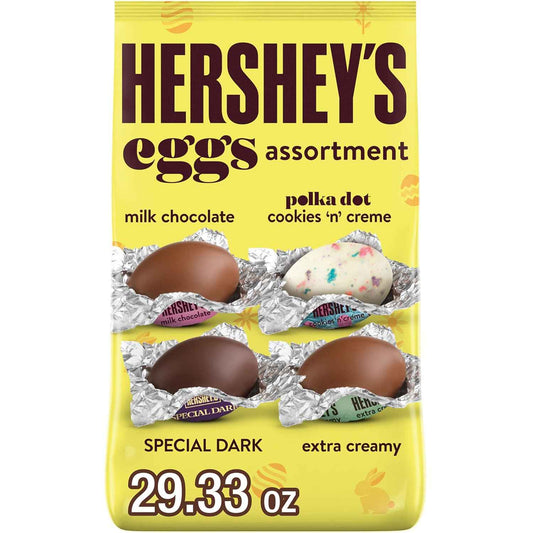 HERSHEY'S Assorted Flavored Eggs, Easter Candy Bulk Bag, Easter Day