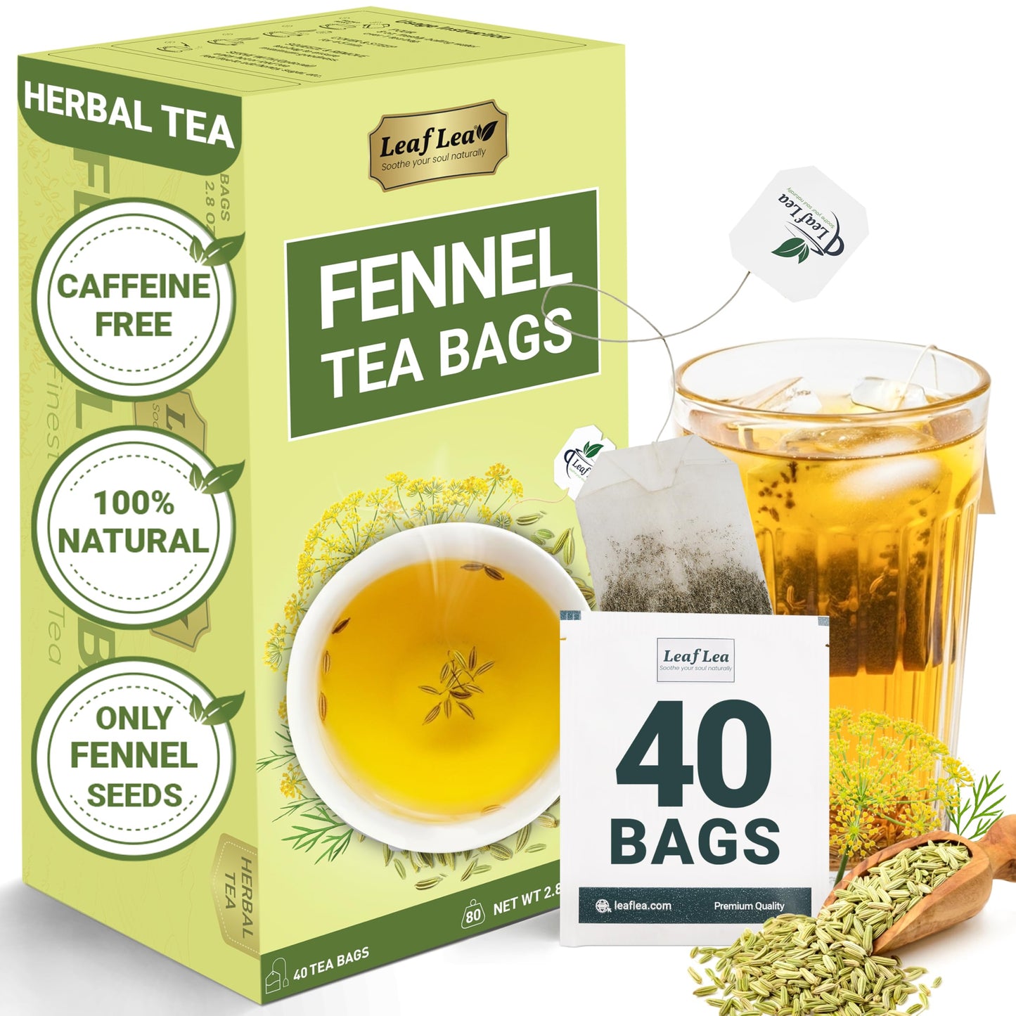 Fennel Tea - 40 Tea Bags (Pack of 1)