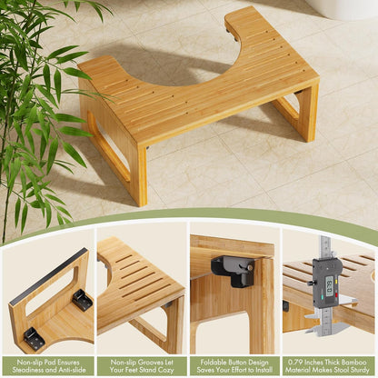 AmazerBath_7_Inches_Bamboo_Toilet_Stool_Squat_for_Adult,_Foldable_Squatting_Potty_Stools_for_Bathroom,_0.79"_Thickness_Poop_Stool_with_Non-Slip_Strip,_Space-Saving,_No_Assembly_Required,_Natural_Color