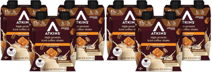 Atkins Iced Coffee Protein Shake, 15g Protein, 4g Net Carbs, 1g Sugar, Low Carb, Keto Friendly, High Protein Shake
