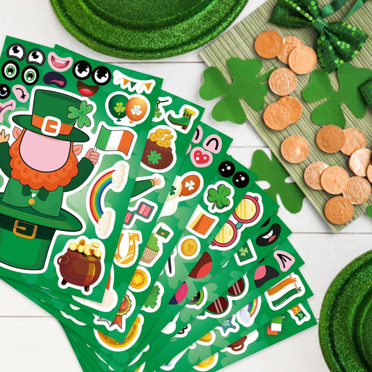 27_Sheets_St._Patrick's_Day_Stickers_for_Kids_Toddlers_Make_a_Face_Stickers_Saint_Patrick_Irish_Stickers_Make_Your_Own_Stickers_St_Patricks_Day_Craft_Party_Favor_Decorations