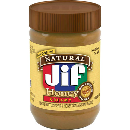 Jif Natural Creamy/ Natural Creamy with Honey/ Natural Crunchy