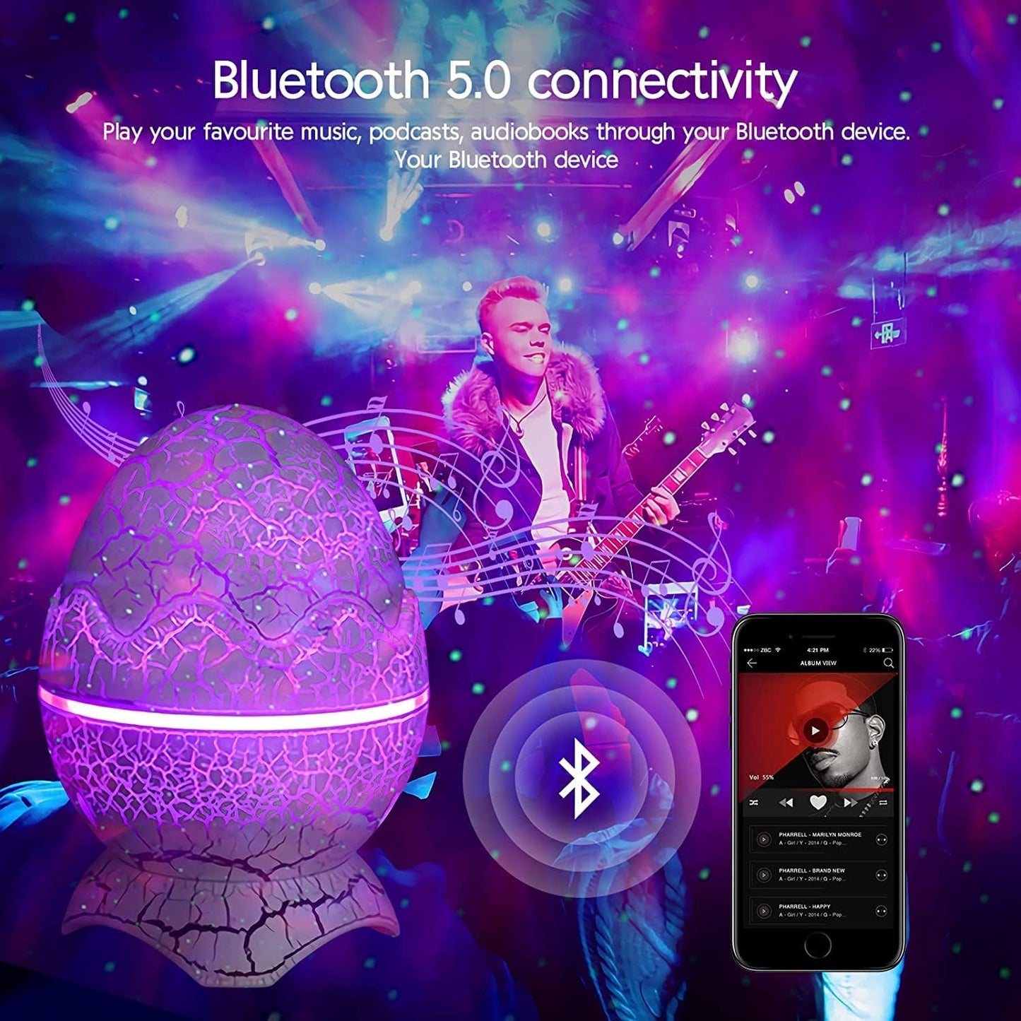 Dinosaur_Egg_Galaxy_Star_Projector_Starry_Light_with_Wireless_Music_Player,_Night_Light_with_White_Noise,_Nebula,Timer_&_Remote_Control_Best_Gift_&_Decoration_for_Children's_and_Adults'_Bedroom