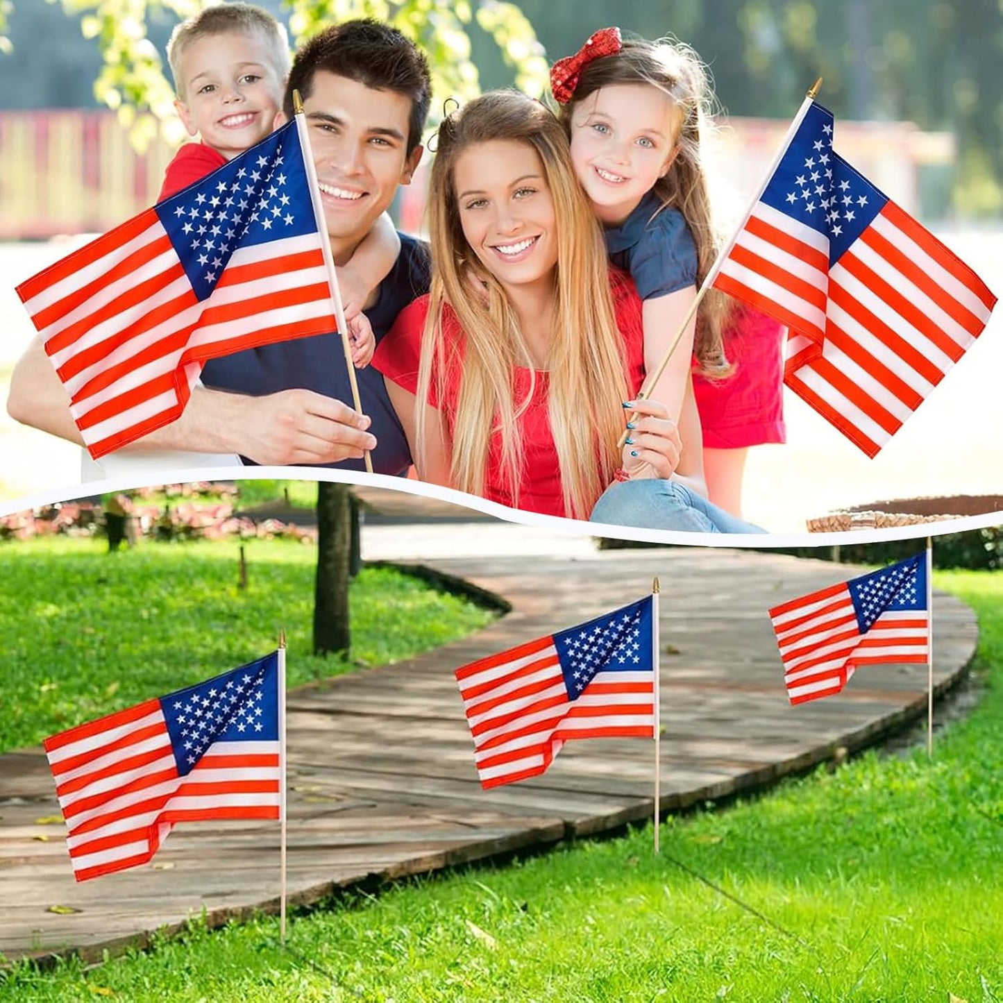 12x18_Inch_American_Flags_on_Stick_-_Patriotic_American_Flags_for_Outside,_USA_Stick_Flag_Perfect_for_Independence_Day,_Memorial_Day,_4th_of_July_Decorations_(12)
