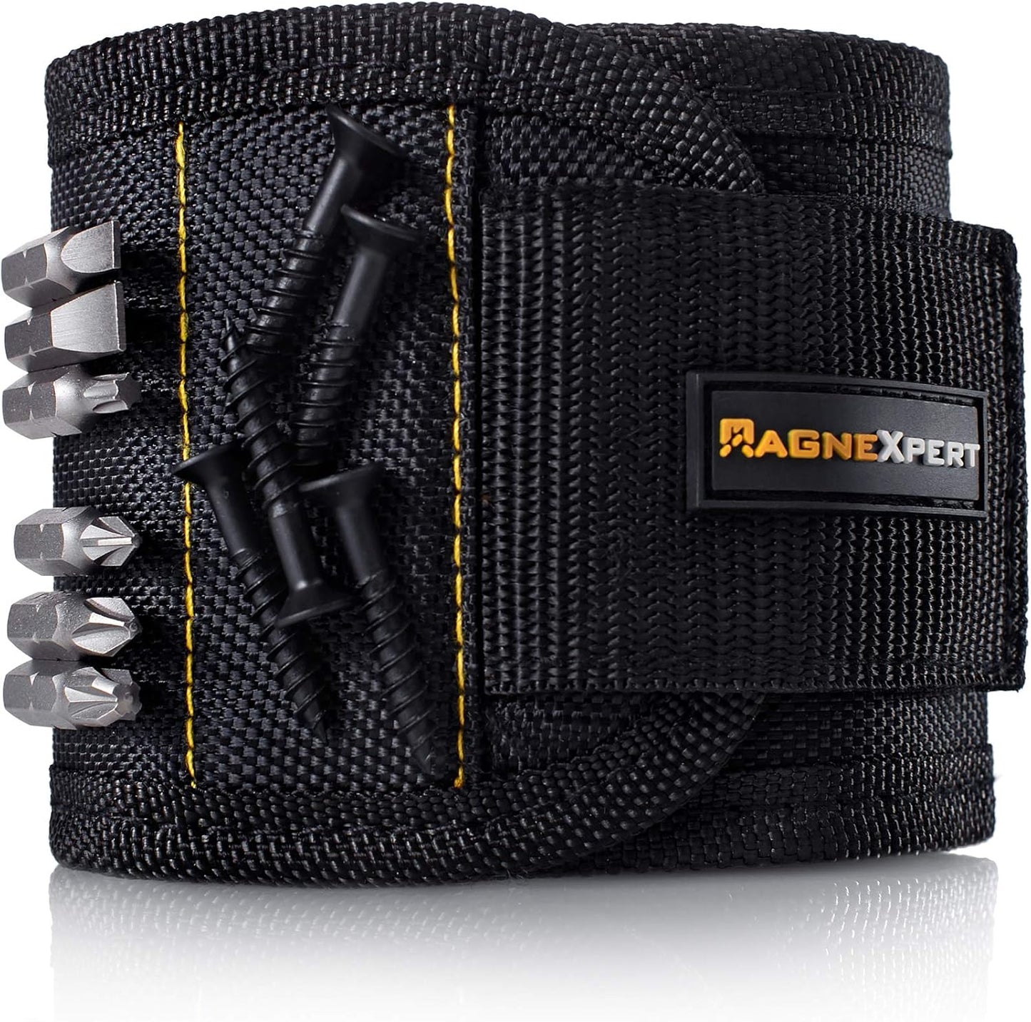 Magnelex_Magnexpert_Magnetic_Wristband_for_Holding_Screws,_Nails_and_Drill_Bits_-_Crafted_from_Ballistic_Nylon_with_15_Powerful_Magnets,_Stocking_Stuffer_for_Men