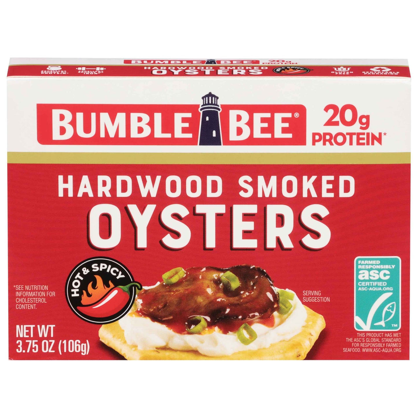Bumble Bee Premium Select Canned Oysters, Can - Ready to Eat - 14g Protein per Serving - Gluten Free