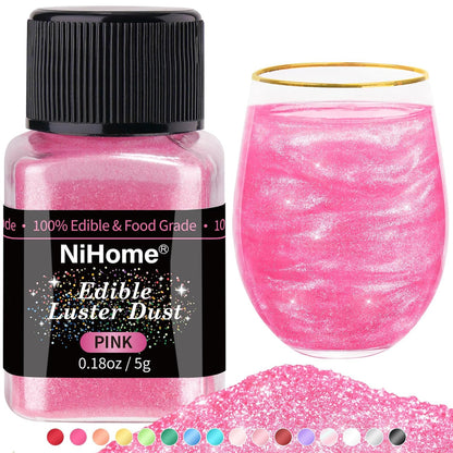 NiHome_Edible_Food-Grade_Glimmer_Powder_Glitter_Luster_Dust_Metallic_Food_Decorating_Sprinkle_Glimmery_Dust_for_Drink_Wine_Beverage_Cake_Candy_Dessert_Bakery_Restaurant_Vegan_(0.18oz/5g,_Pink)