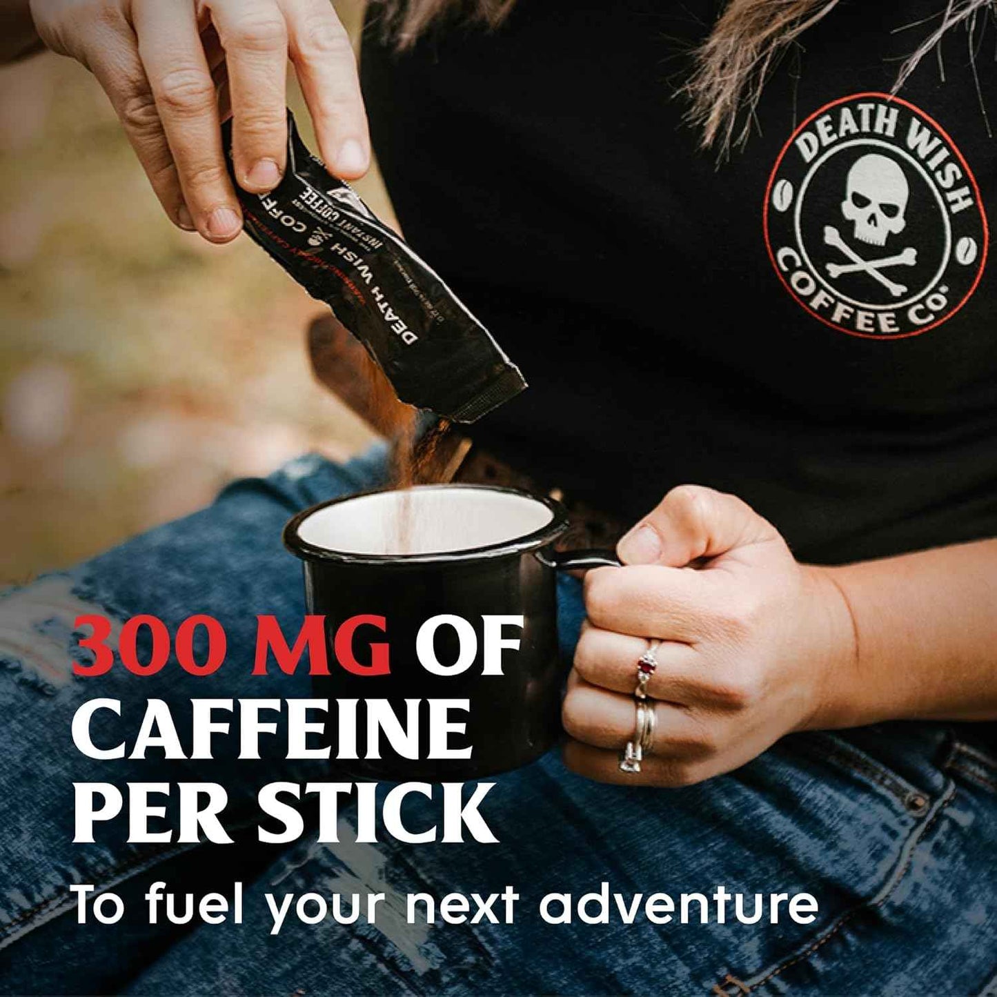 Death Wish Coffee Instant Dark Roast Coffee Packets, Bold & Intense Blend of Arabica & Robusta Beans, USDA Organic