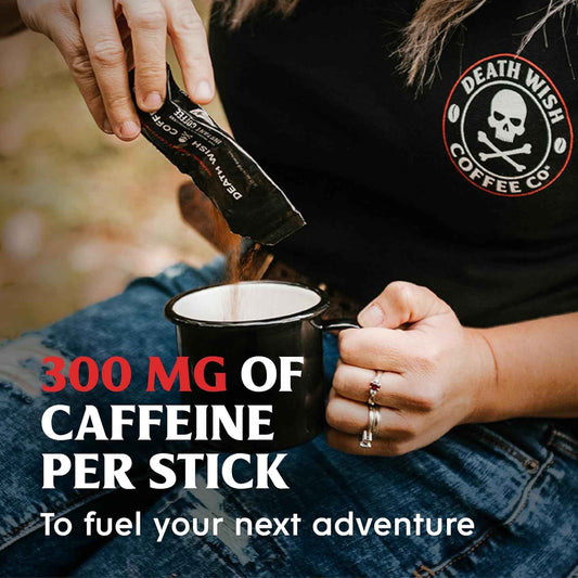 Death Wish Coffee Instant Dark Roast Coffee Packets, Bold & Intense Blend of Arabica & Robusta Beans, USDA Organic