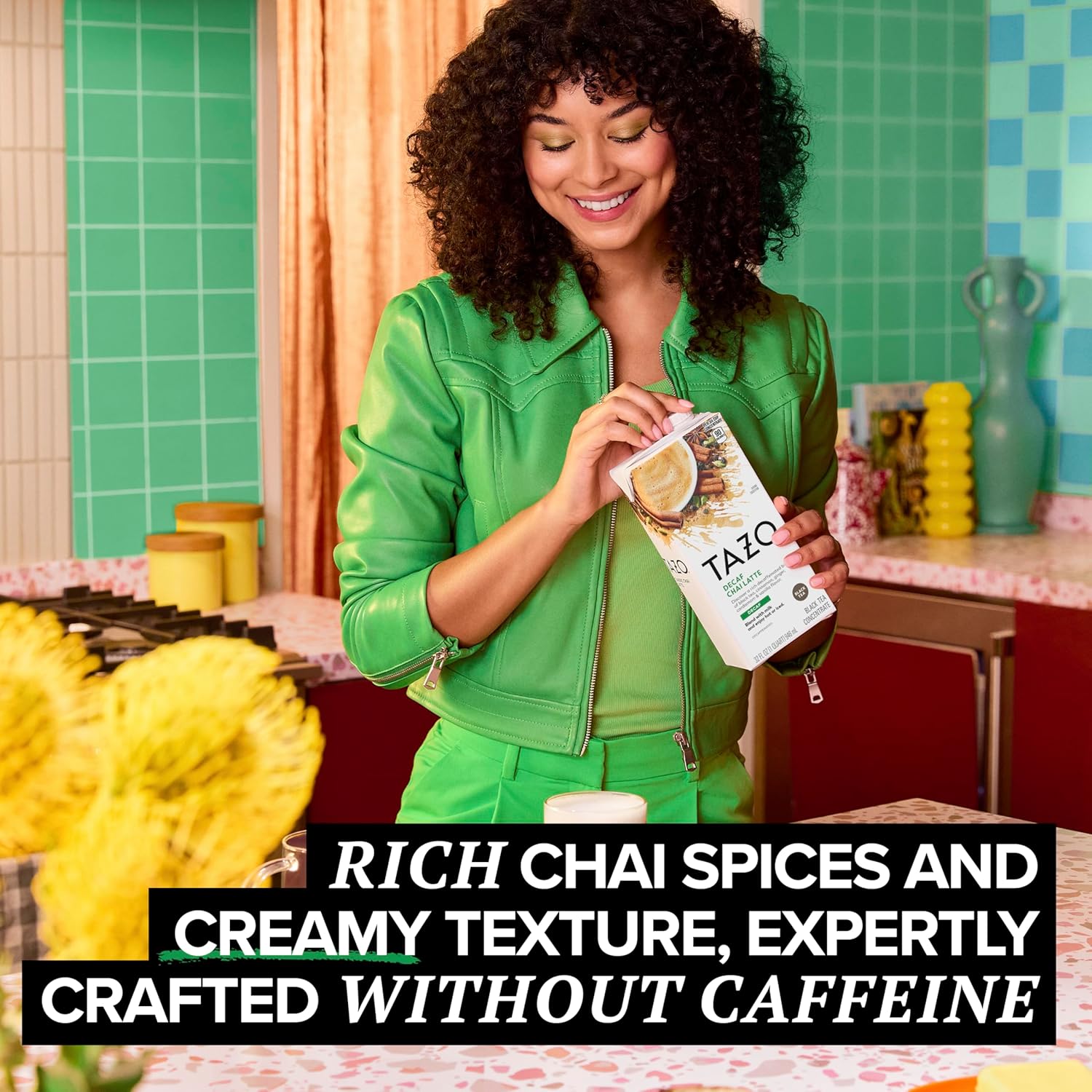 TAZO_Decaf_Chai_Latte,_Black_Tea_Concentrate,_Easy-to-Serve_Chai_Tea_for_Everyday_Lattes,_Hot_or_Iced_Tea_and_Mocktails,_32_oz_Tea_Mix_Carton