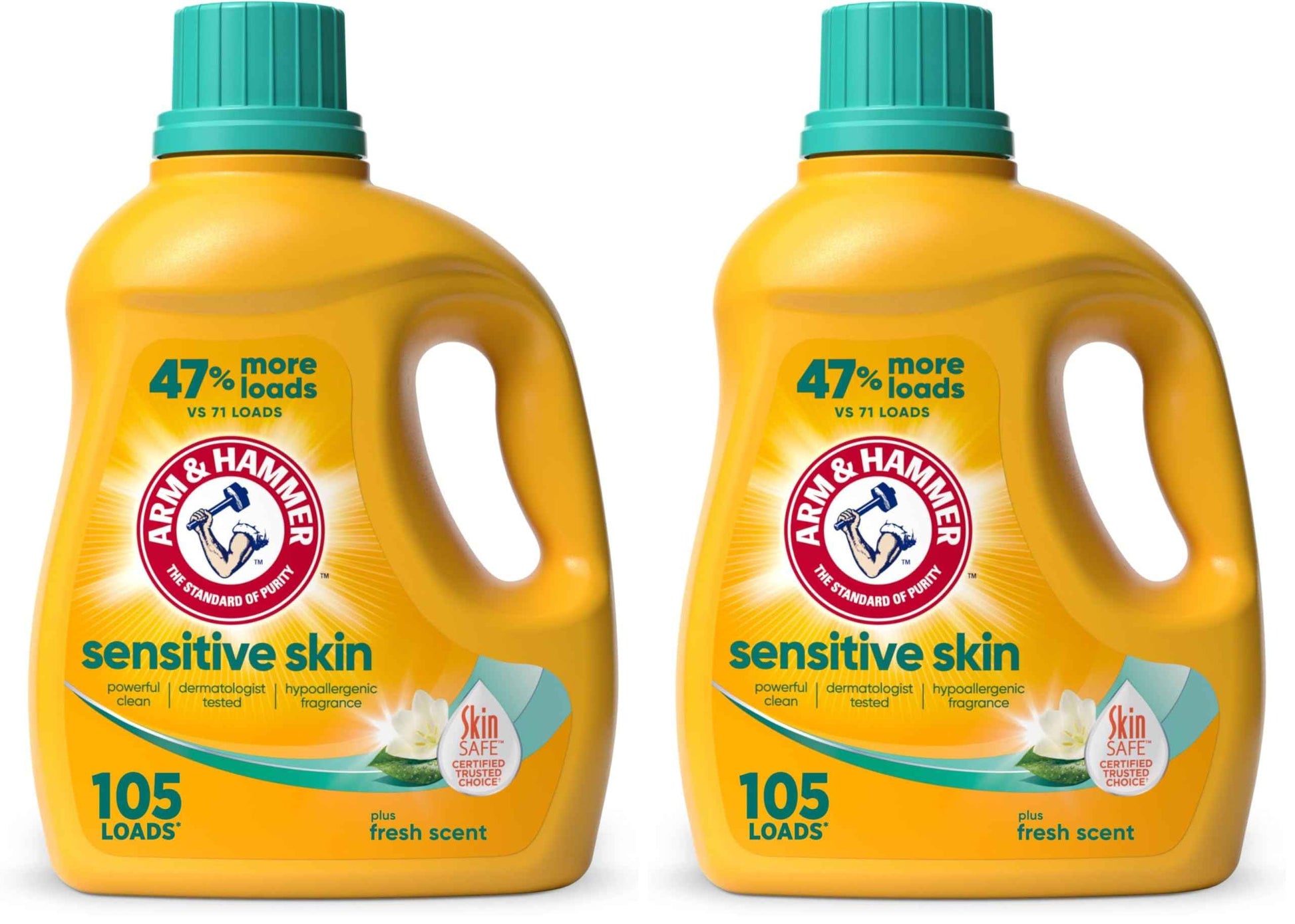 ARM & HAMMER Sensitive Skin Liquid Laundry Detergent, Fresh Scent