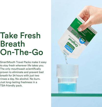 SmartMouth Original Activated Mouthwash Single Packs, Travel Mouthwash, Fresh Mint