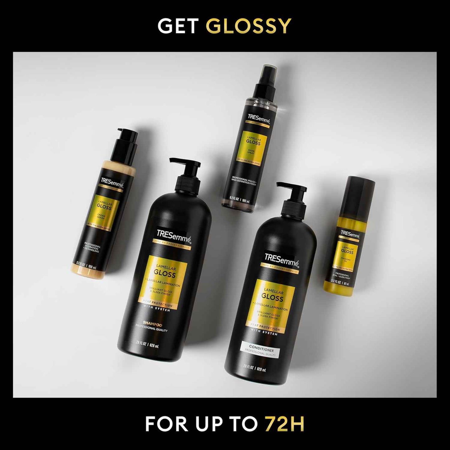 TRESemmé Hydrating & Detangling Cream Serum Lamellar Gloss Ultra Shine Up to 72H 5.7 Fl Oz | Hydrating, Detangling, Ultra Shine, Up to 72H