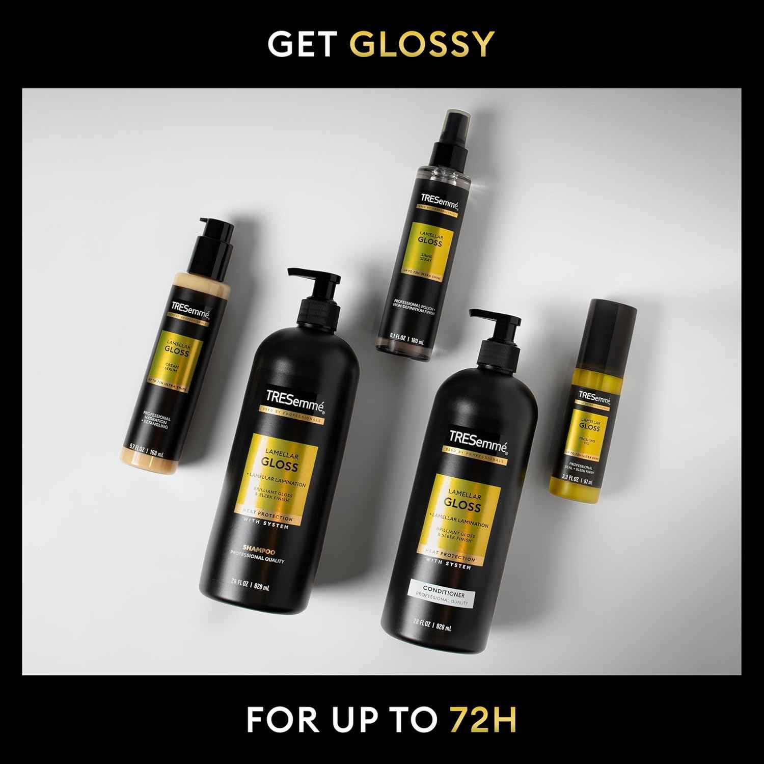TRESemmé Hydrating & Detangling Cream Serum Lamellar Gloss Ultra Shine Up to 72H 5.7 Fl Oz | Hydrating, Detangling, Ultra Shine, Up to 72H
