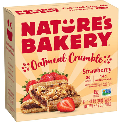 Nature’s Bakery Oatmeal Crumble Bars, Real Fruit, Vegan, Non-GMO, Breakfast bar
