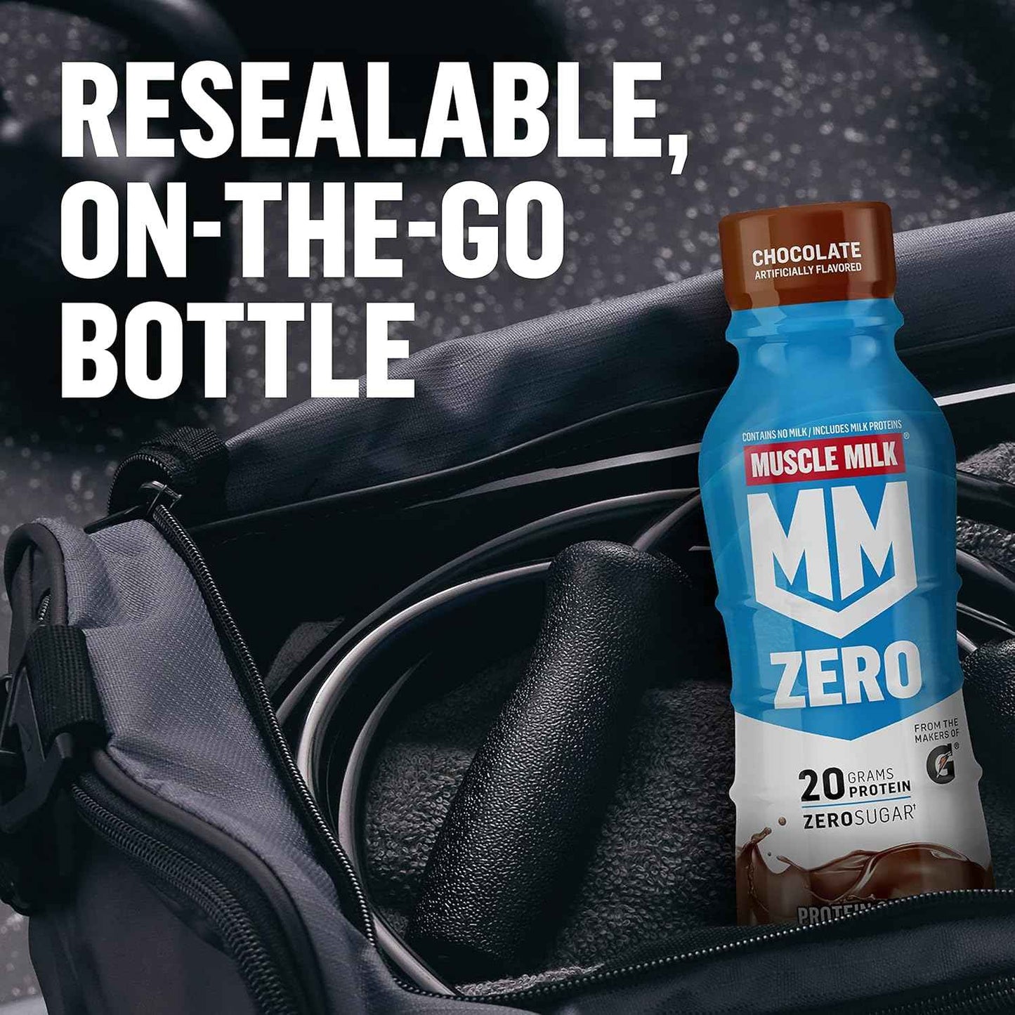 Muscle Milk Zero Protein Shake, 20g Protein, Zero Sugar, 100 Calories, Calcium, Vitamins A, C & D, 4g Fiber, Energizing Snack, Workout Recovery, Packaging May Vary,11.16 Fl Oz