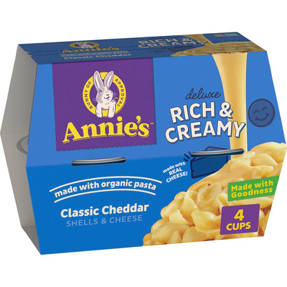 Annie's_Classic_Cheddar_Deluxe_Rich_and_Creamy_Mac_and_Cheese_with_Organic_Pasta,_Made_with_Real_Cheese,_Dinner_Side_or_Snacks,_4_Cups,_10.4_oz