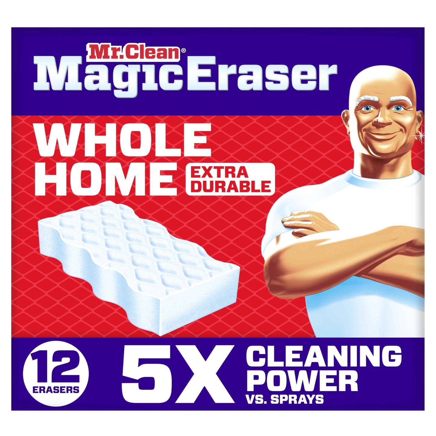 Mr. Clean Magic Eraser Sponge, All Purpose Cleaner, Cleaning Scrubber, Wall, Sneaker, Kitchen, Bathroom, Shower Cleaner, Cleaning Supplies, Melamine Sponge, Cleaning Pads, Extra Durable