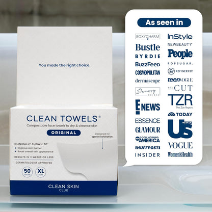 Clean_Skin_Club_Clean_Towels_XL®,_100%_USDA_Biobased_Face_Towel,_Disposable_Face_Towelette,_Eczema_Association_Accepted,_Makeup_Remover_Dry_Wipes,_Ultra_Soft,_1_Pack,_50_Ct