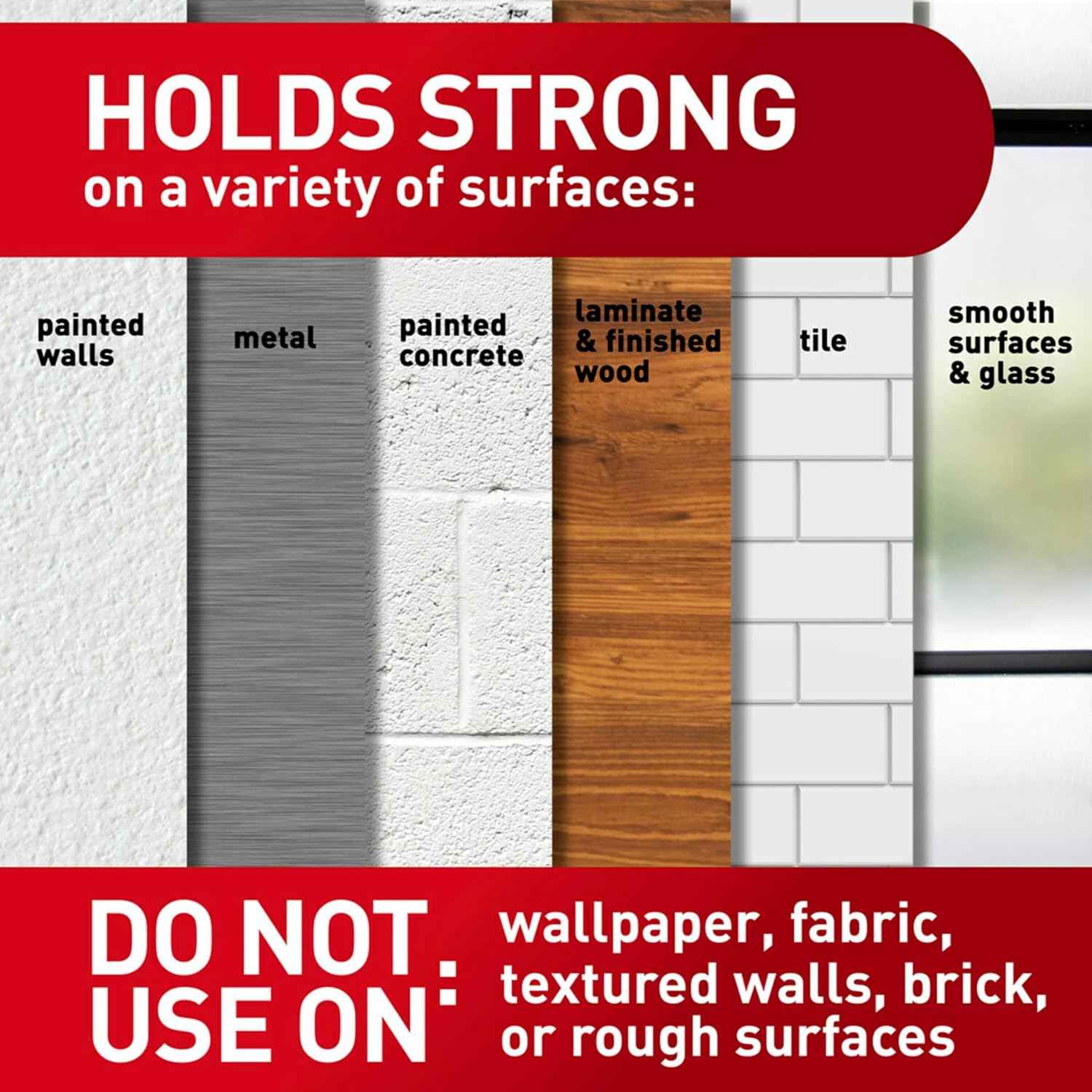 Command Large Double Bathroom Wall Hook, Damage-Free Hanging with Adhesive Strip, Great for Hanging Bath Towels, Wall Hook and 1 Water-Resistant Strip, Holds up to 4 lb