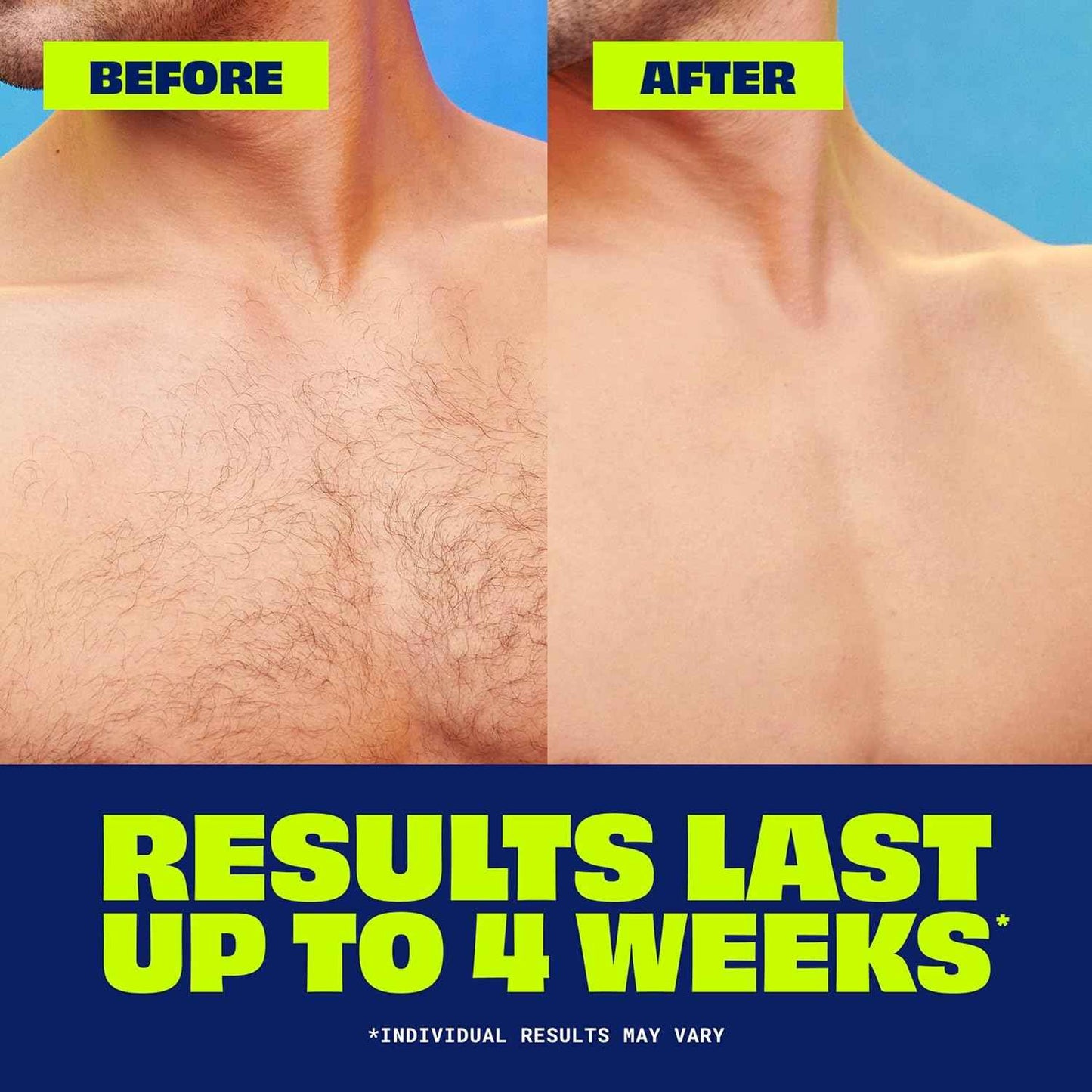 Nair Men Hair Remover Body Cream, Quick and Easy Body Hair Removal Cream for Men, Aloe and Lanolin, Dermatologist Tested, 12 Oz