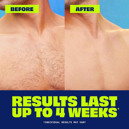 Nair Men Hair Remover Body Cream, Quick and Easy Body Hair Removal Cream for Men, Aloe and Lanolin, Dermatologist Tested, 12 Oz