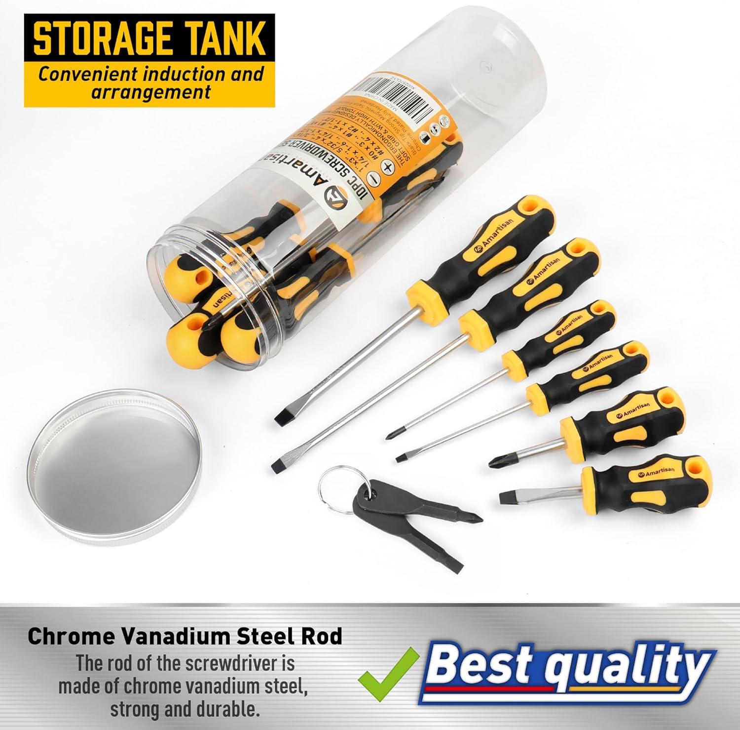 Amartisan_10-Piece_Magnetic_Screwdrivers_Set,_5_Phillips_and_5_Slotted_Tips_Professional_Cushion_Grip_Screwdriver_Set