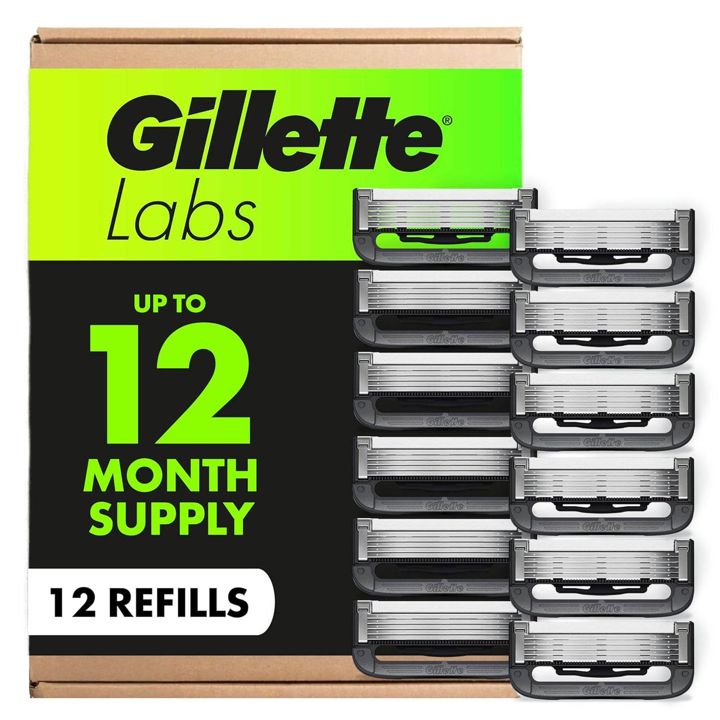 GilletteLabs_Shaving_Razor_Blade_Refills_for_Men,_12_Count