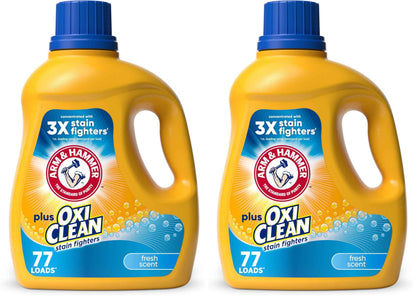 ARM & HAMMER Plus OxiClean Ultra Stain Fighters Liquid Laundry Detergent, Stain Remover for Clothes