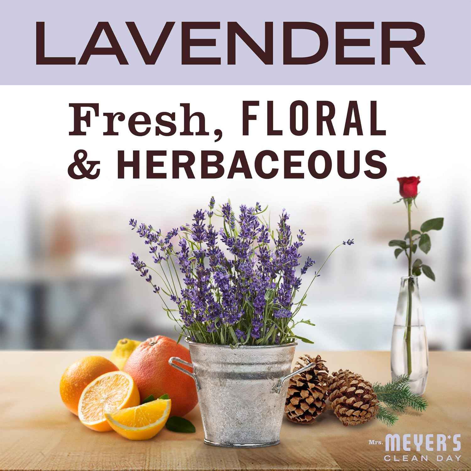 MRS. MEYER'S CLEAN DAY Soy Candle, Garden-Inspired Aromatherapy Homekeeping, 35 Hour Burn Time, Made with Essential Oils