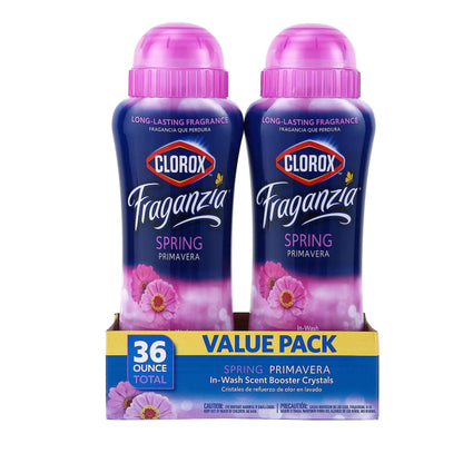 Clorox Fraganzia Laundry Scent Booster Crystals, In-Wash Fragrance Beads for Fresh-Smelling Clothes & Linens, Safe for All Fabrics & Colors, Easy-Pour Bottle