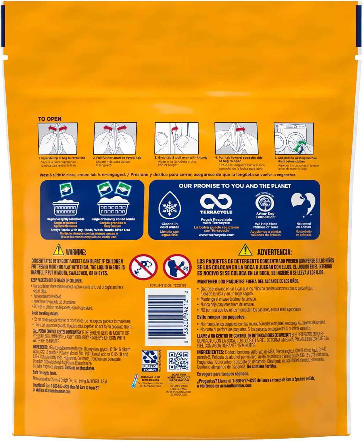 Arm & Hammer Plus OxiClean 5-in-1 Laundry Detergent Power Paks