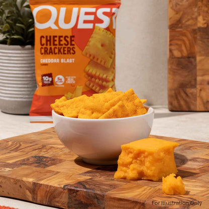 Quest Nutrition Cheese Crackers, 10g Protein, 5g Net Carbs, 1g Sugar, Made with Real Cheese, High Protein Snack