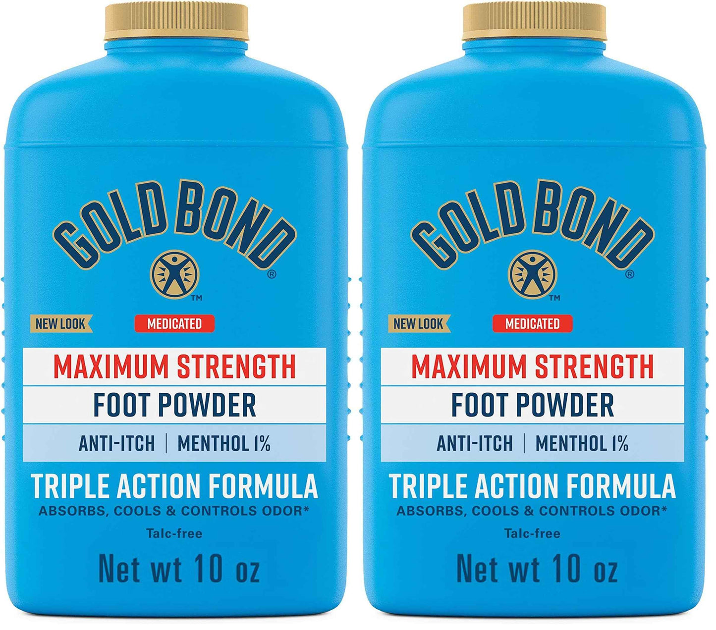 Gold Bond Medicated Talc-Free Foot Powder , Maximum Strength Odor Control & Itch Relief