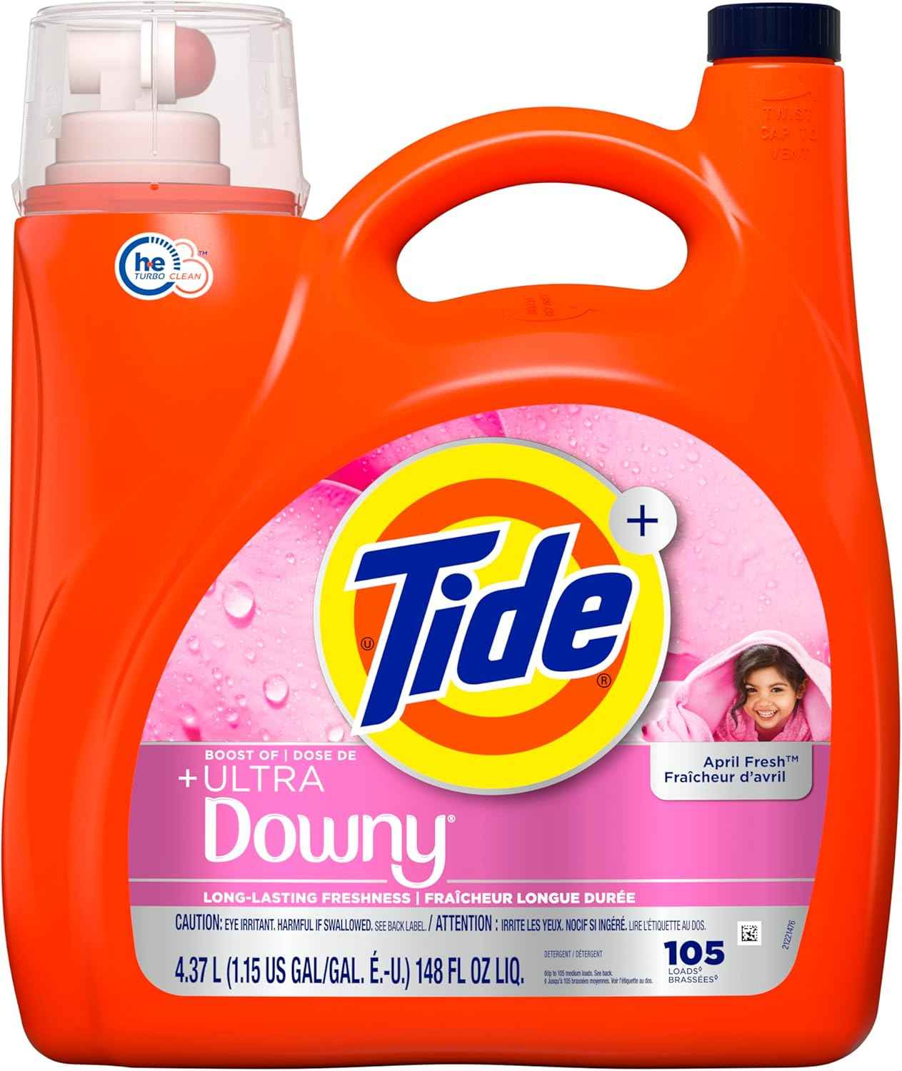 Tide Plus Boost of Ultra Downy Liquid Laundry Detergent, Laundry Detergent Liquid with Long-Lasting Freshness