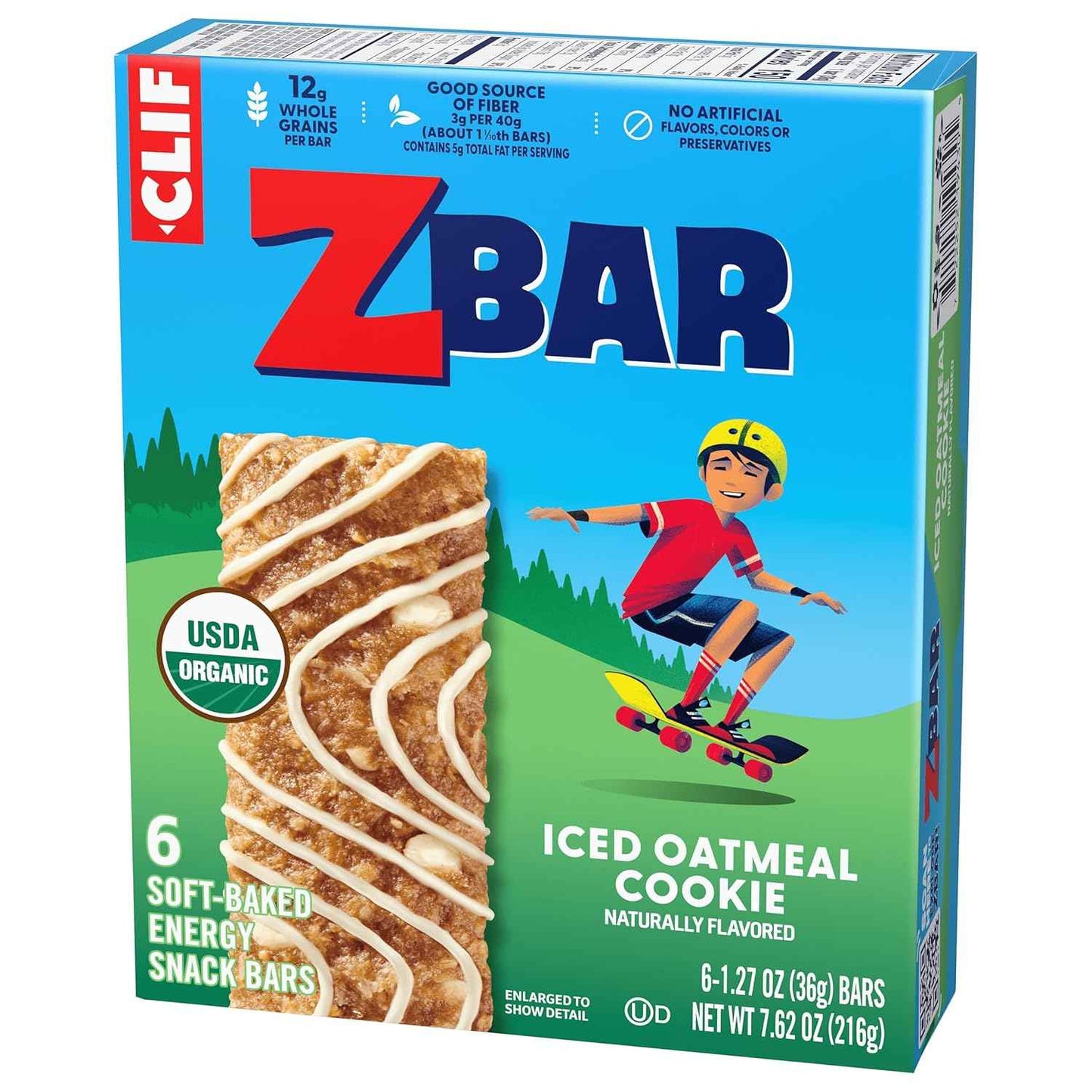 Zbar - Soft-Baked Energy Snack Bars - Non-GMO - 12g Whole Grains - USDA Organic Granola Bars - Snacks for Kids (6 Pack)