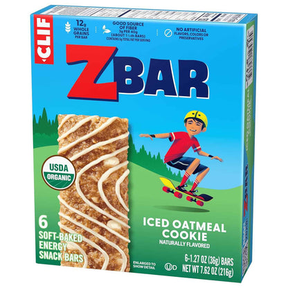 Zbar - Soft-Baked Energy Snack Bars - Non-GMO - 12g Whole Grains - USDA Organic Granola Bars - Snacks for Kids (6 Pack)
