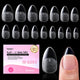 1-1-Short Almond 320pcs (Flat-X Nail Tips)