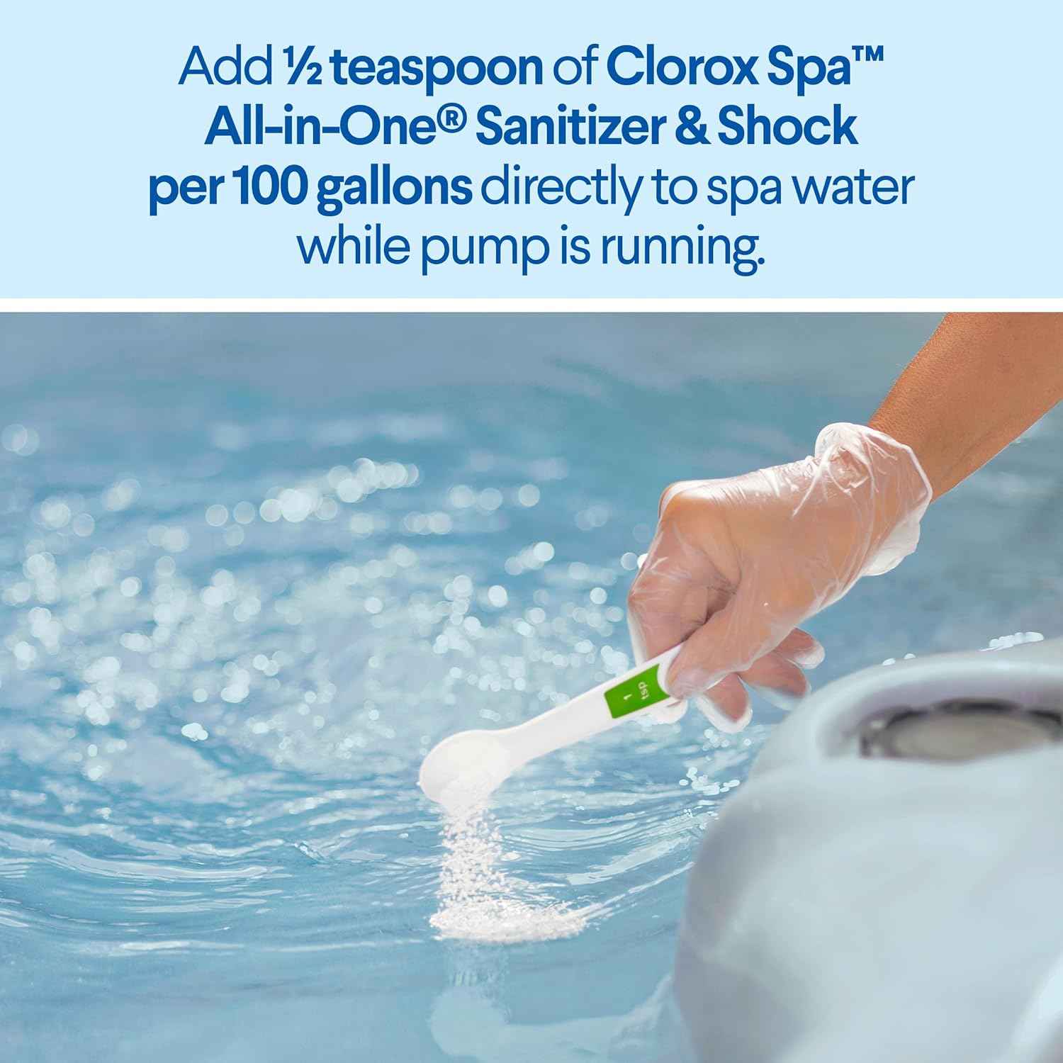 Clorox® Pool&Spa™ Spa Water All-in-One Sanitizer & Shock, Destroys Contaminants, Clears Cloudy Water